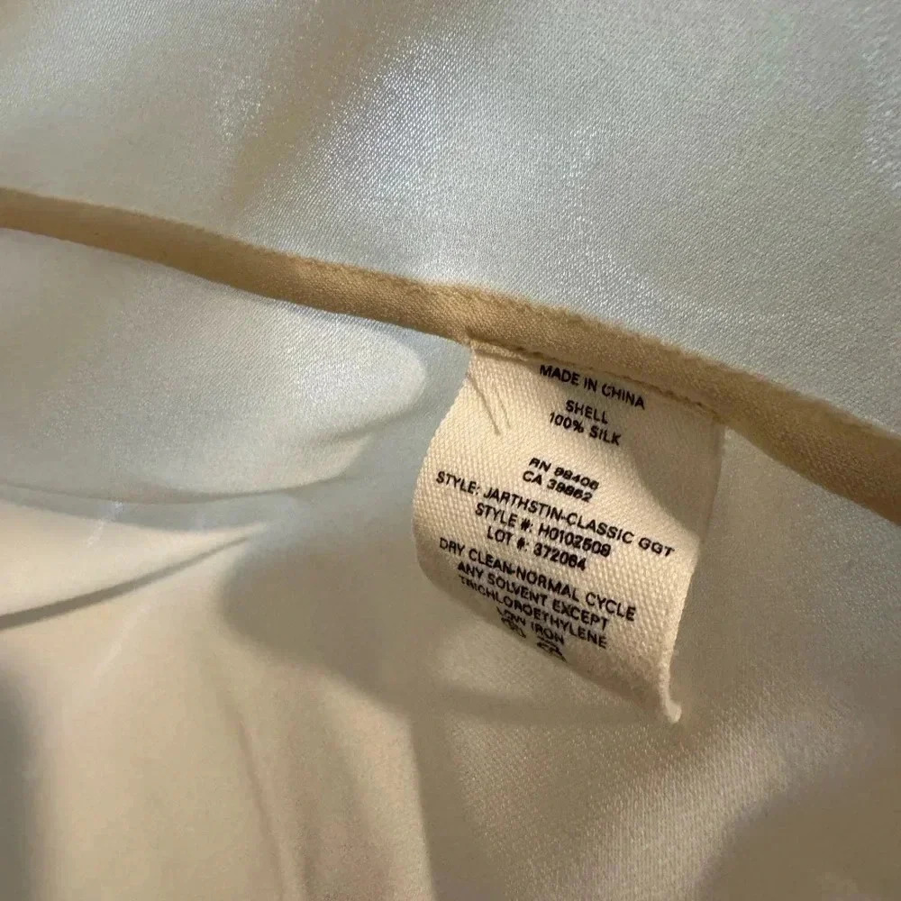 THEORY EUC Jarthstin Classic Georgette Long Sleeve Silk Blouse Top S - Picture 3 of 8
